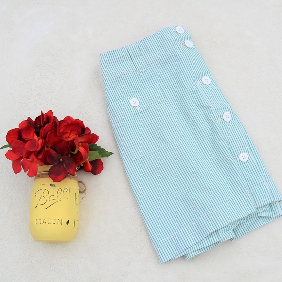 Vineyard Vines Dresses & Skirts - [vineyard vines] seafoam striped button up skirt